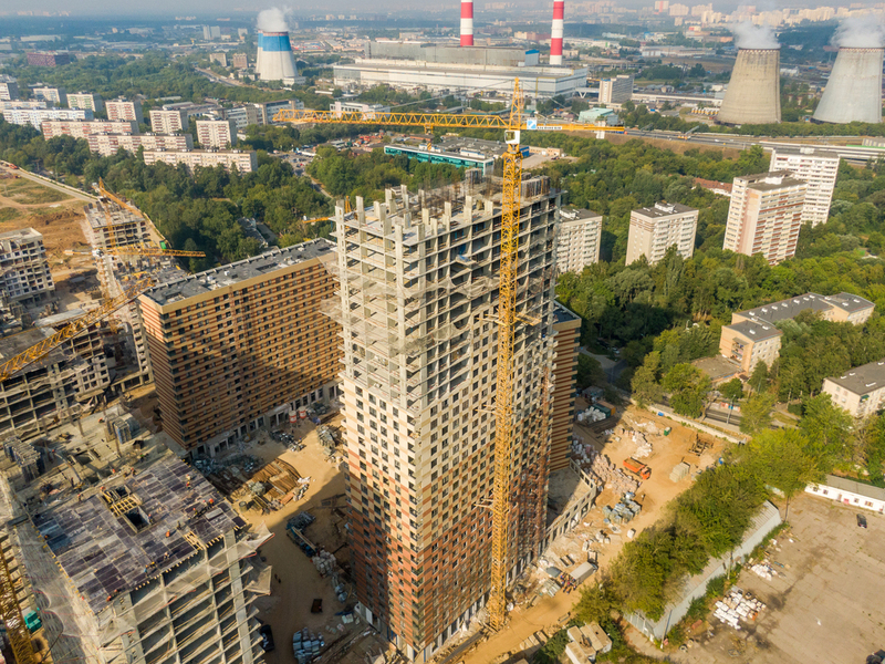 Матвеевский парк Ход строительства корпуса 1.1 в августе 2022 г.